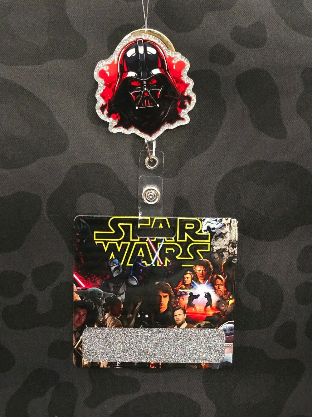 Vader Novelty Acrylic Badge Reel & Buddy ID Holder Set